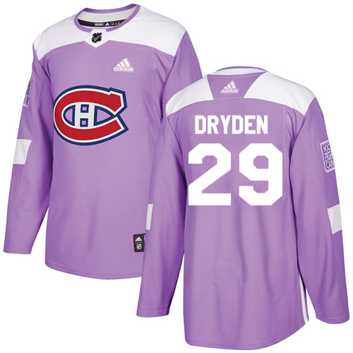 Adidas Canadiens #29 Ken Dryden Purple Authentic Fights Cancer Stitched NHL Jersey - Click Image to Close